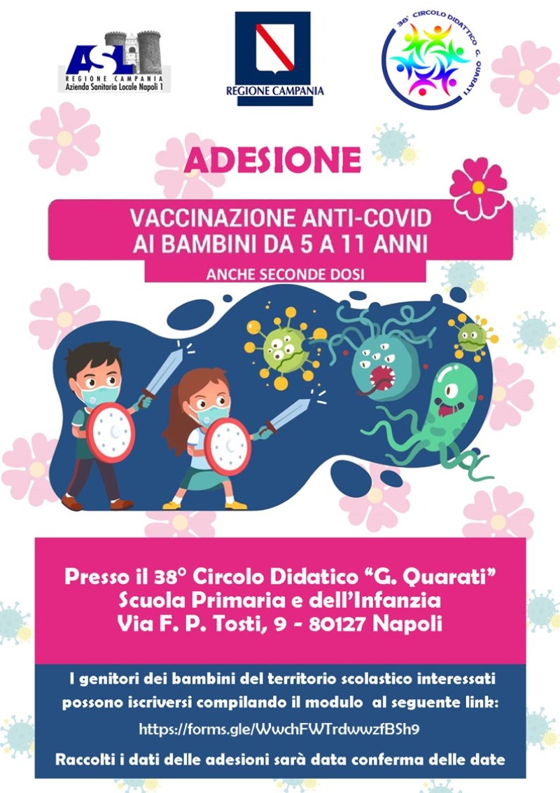 Adesione CAMPAGNA VACCINALE fascia di età 5 – 11